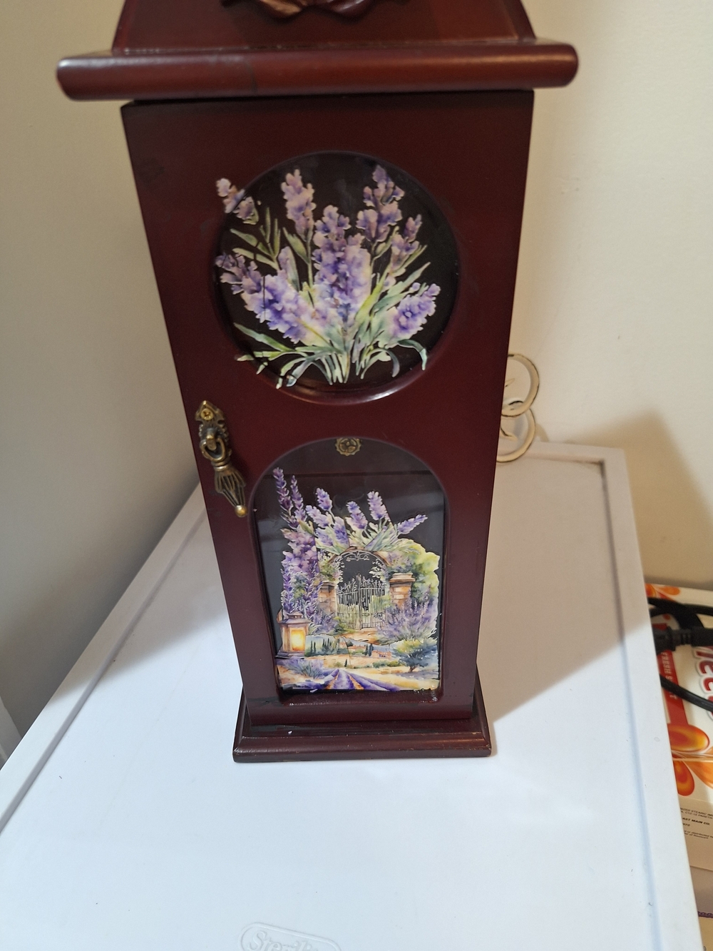 Decorative Lavender Panel Wooden Cabinet - Purple Finish